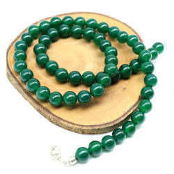 Collier agate verte pierres...