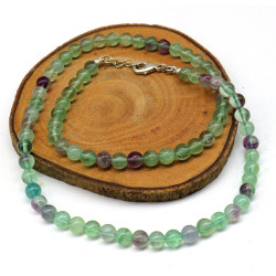 Collier fluorite pierres...