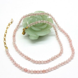 Collier quartz rose pierres...