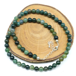 Collier agate mousse...