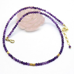 Collier pierres améthyste...