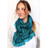 Foulard indien en soie colorée à motifs