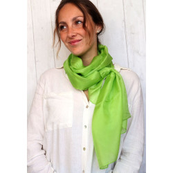 Foulard en soie vert pomme