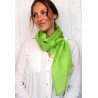 Foulard en soie fine et légère vert pomme - c42