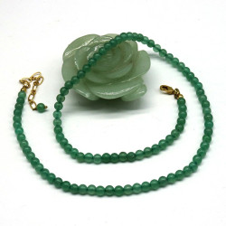 collier jade pierre rondes 5mm