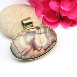 Pendentif pierre jaspe royal