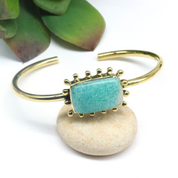 Jonc doré pierre amazonite...