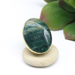 Grosse bague agate verte...