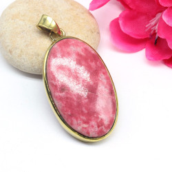 Pendentif pierre thulite ovale