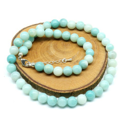 Collier amazonite bleue...