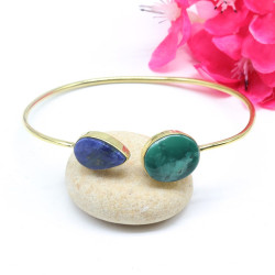 Bracelet doré sodalite et...