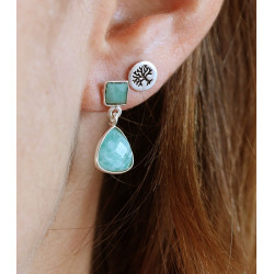 Boucle d'oreille argent et...