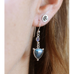 Boucle d'oreille argent et...