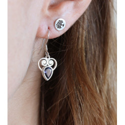 Boucle d'oreille argent et...