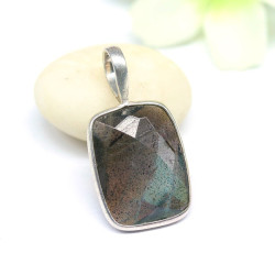 Pendentif argent pierre...