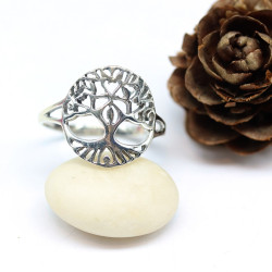 Bague arbre de vie ronde en...