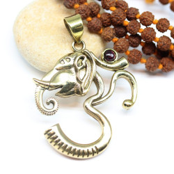 Gros pendentif Aum laiton...
