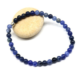 Bracelet pierres sodalite 4mm
