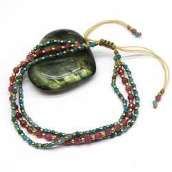 Bracelet 3 rangées perles...