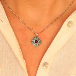 Pendentif argent ethnique