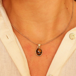 Pendentif oeil de tigre en...