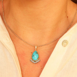Pendentif turquoise de...