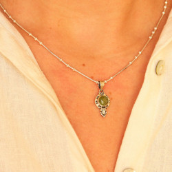 Pendentif argent et vésonite