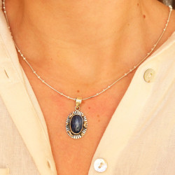 Pendentif argent mât