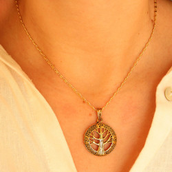 Pendentif arbre de vie doré