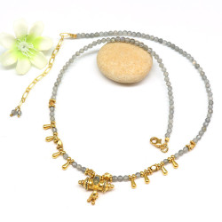Collier indien labradorites...