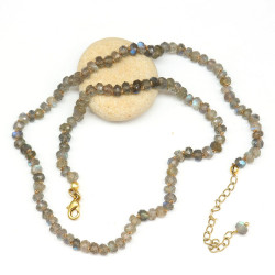 Collier labradorite monté...