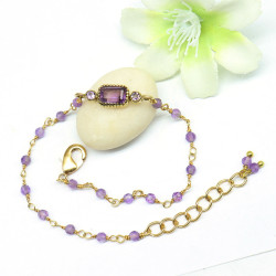 Bracelet fin doré et...