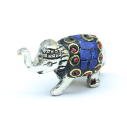Porte encens éléphant bleu