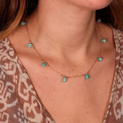 Collier fil de coton et...