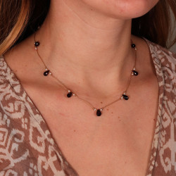 Collier fil de coton et...