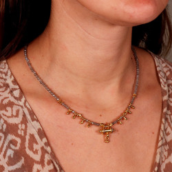 Collier pierres labradorite...