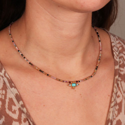 Collier fin pierres...