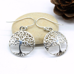 Boucles argent arbre de vie...