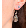 Boucles d'oreille pierre jaune citrine en argent