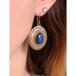 Boucles d'oreilles lapis...