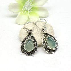 Boucles d'oreille argent et...