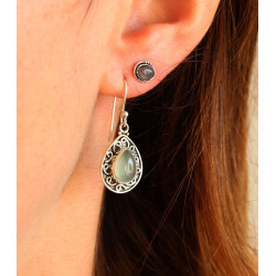 Boucles d'oreille argent et...