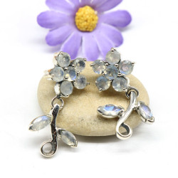 Boucles d'oreille fleur et...