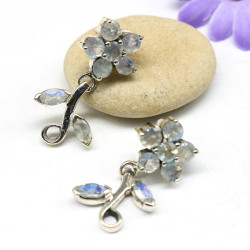 Boucles d'oreille fleur et...