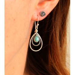 Boucles d'oreille argent et...