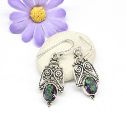 Boucles d'oreille argent et...