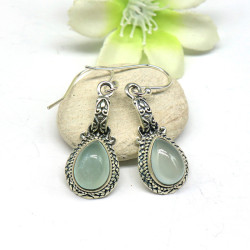 Boucles d'oreille argent et...