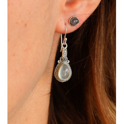 Boucles d'oreille argent et...