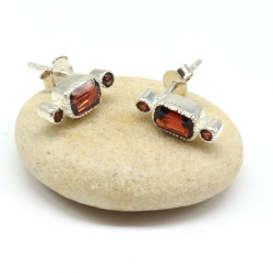 Puces d'oreille argent et 3...