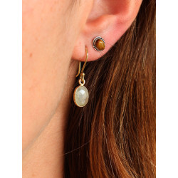 Boucle d'oreille prehnite...